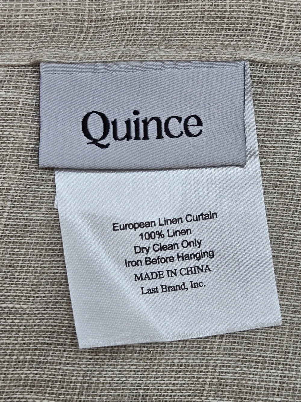 NWT QUINCE Set Of 2 48x108 European Linen Sheer Curtains Flax 9964